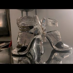 Liliana New Metallic Silver High Heels